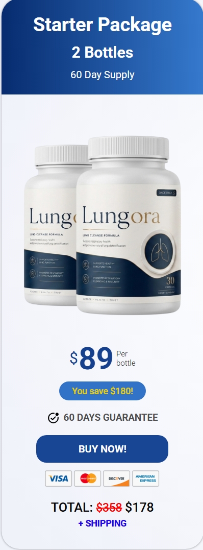 Lungora™ 2 Bottle Daily Respiratory Wellness Support